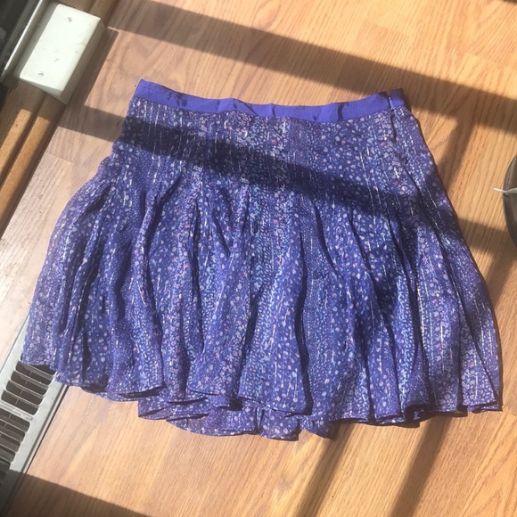 American Eagle Outfitter Blue Skirt size Small/Medium size 6 mini skirt Floral - Picture 1 of 4